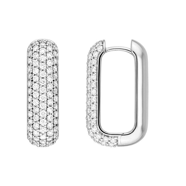5 Row Pavé Diamond Paper Clip Earrings (1-1/2tcw)