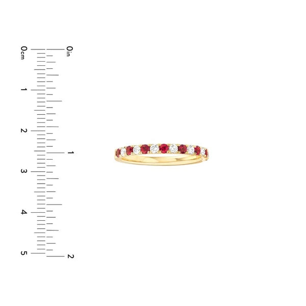 Ruby & Diamond Stackable Band