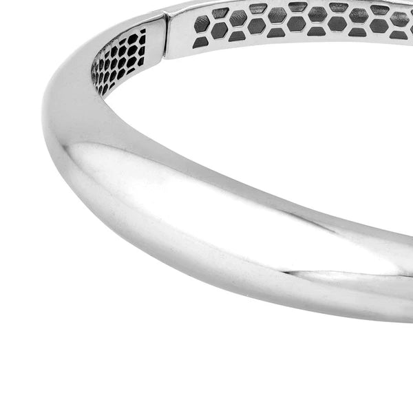 Graduated Silver Bangle Bracelet