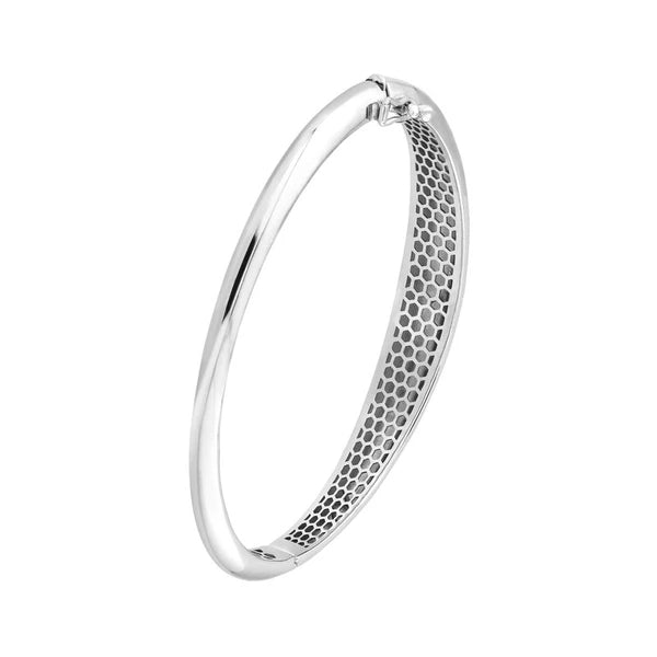 Graduated Silver Bangle Bracelet