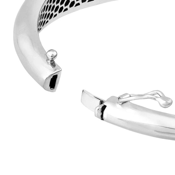 Graduated Silver Bangle Bracelet