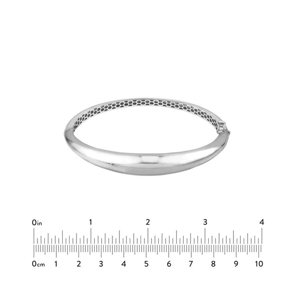 Graduated Silver Bangle Bracelet