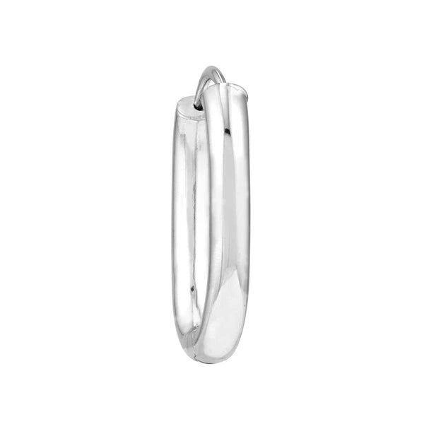 Sterling Silver Oval Hoop Earrings