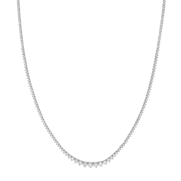 Diamond Graduated Half Tennis Necklace (3-1/4tcw)