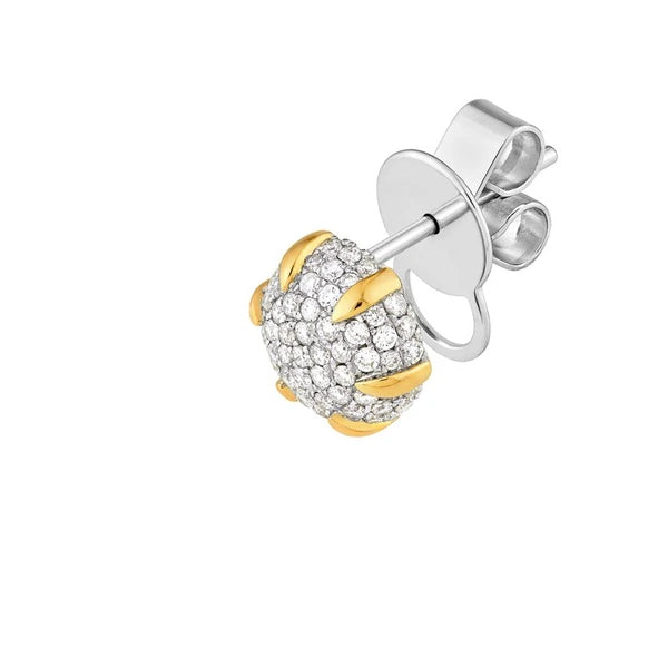 Diamond Pavé Round Stud Earrings (1/2tcw)