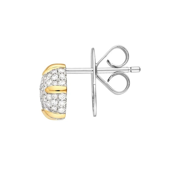 Diamond Pavé Round Stud Earrings (1/2tcw)