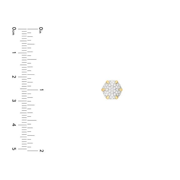 Diamond Pavé Round Stud Earrings (1/2tcw)