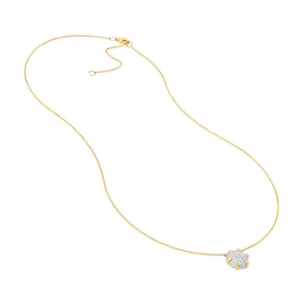 Diamond Pavé Round Pendant Necklace