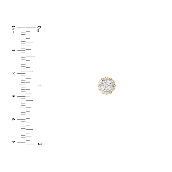 Diamond Pavé Hexagon Stud Earrings (1/2tcw)