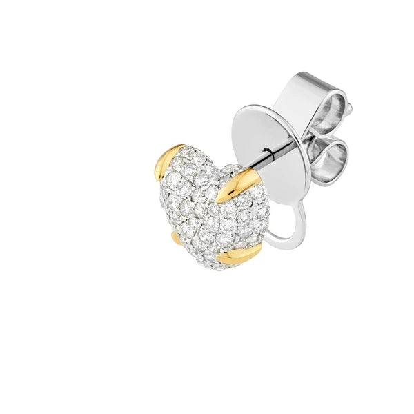 Diamond Pavé Heart Stud Earrings (1/2tcw)