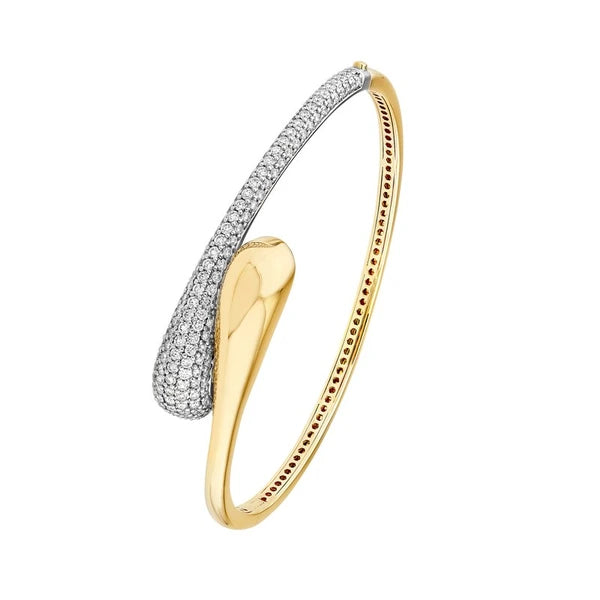 Diamond Pavé Teardrop Bypass Bangle