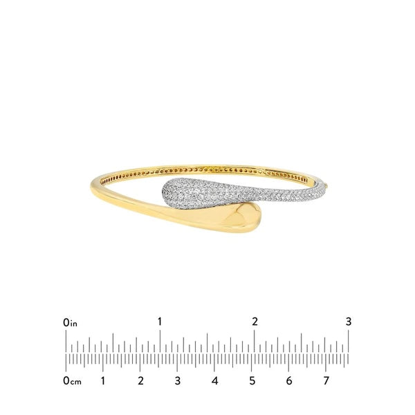 Diamond Pavé Teardrop Bypass Bangle