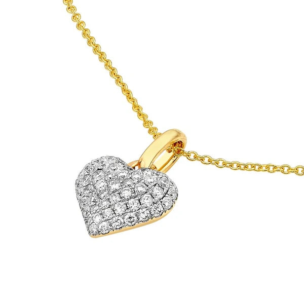 Pavé Diamond Heart Pendant (3/8tcw)