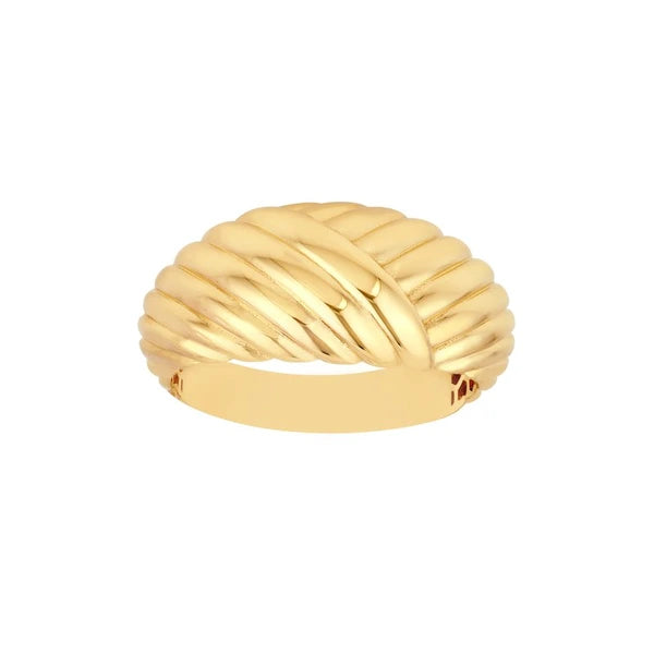 Two-Way Textured Dome Ring