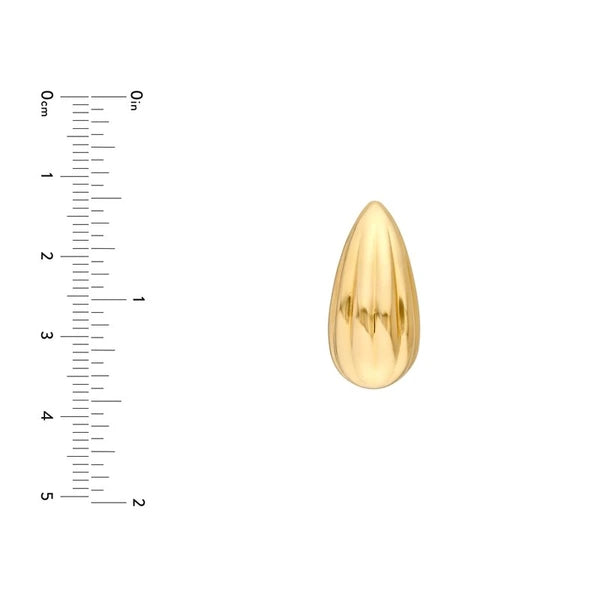 Fluted Teardrop Earrings