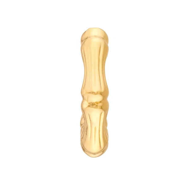 Fluted Bamboo Open Hoop Earrings