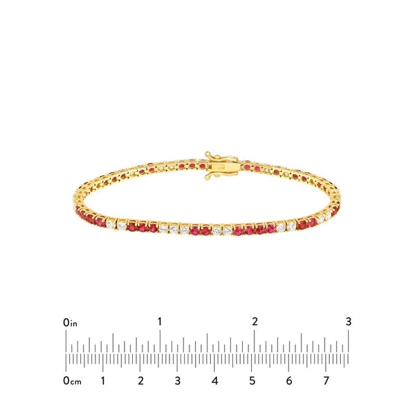 Diamond & Ruby Tennis Bracelet (1-7/8tcw)