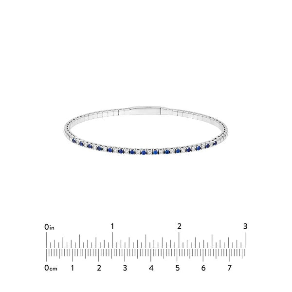 Sapphire & Diamond Flex Tennis Bracelet (7/8tcw)