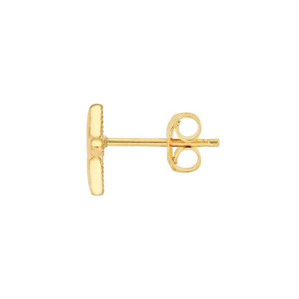 Polished Flower Stud Earrings
