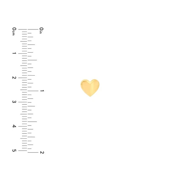 Wavy Heart Stud Earrings