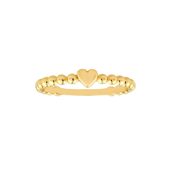 Heart Beaded Band Ring