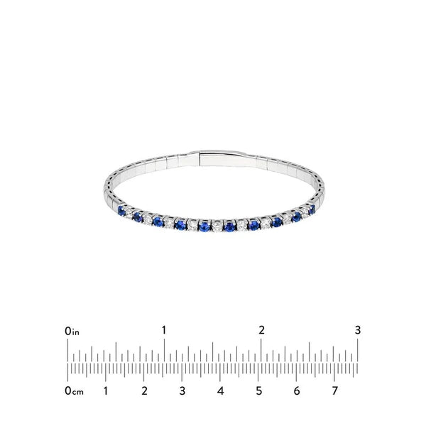 Sapphire & Diamond Flex Tennis Bracelet (1-3/4tcw)