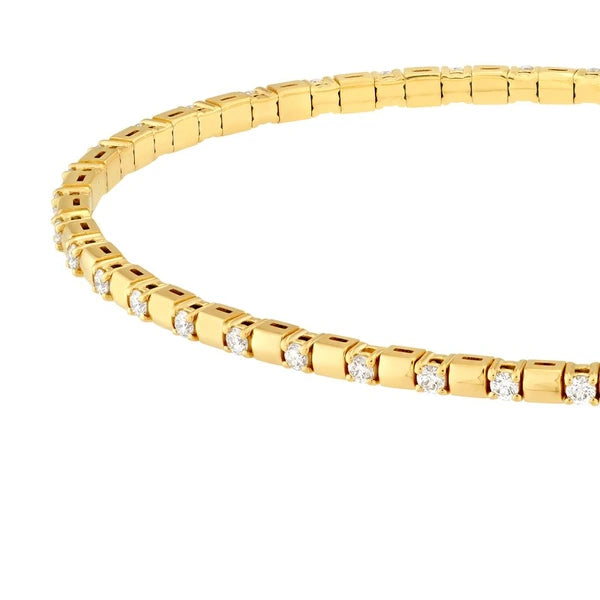 7/8tcw AlterN/Ating Diamond and Square Link Flex Bracelet