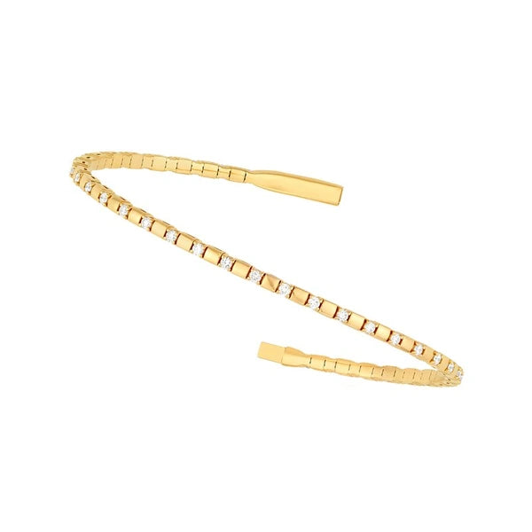 7/8tcw AlterN/Ating Diamond and Square Link Flex Bracelet
