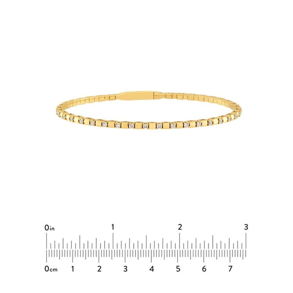 7/8tcw AlterN/Ating Diamond and Square Link Flex Bracelet