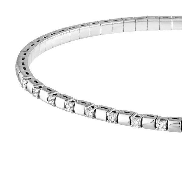 1/3tcw AlterN/Ating Diamond and Square Link Flex Bracelet