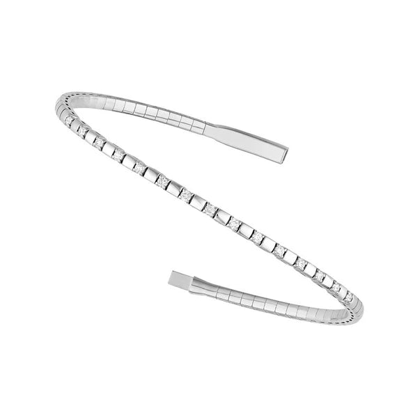 1/3tcw AlterN/Ating Diamond and Square Link Flex Bracelet