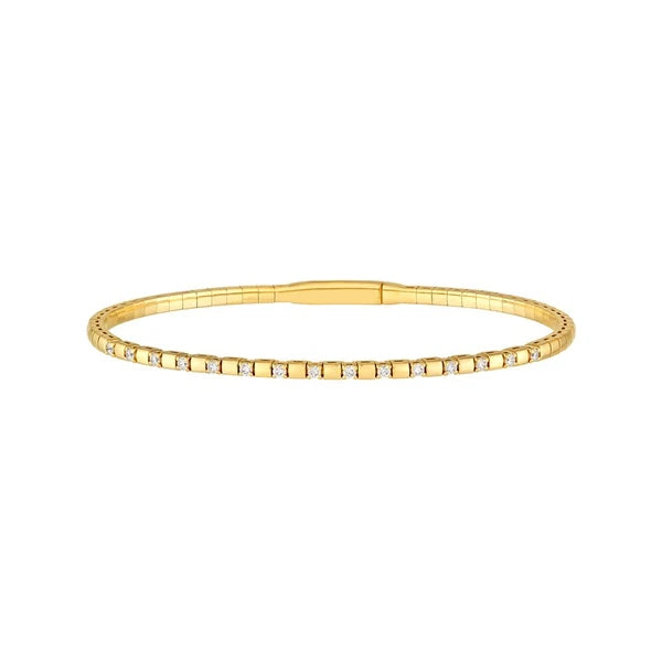 1/3tcw AlterN/Ating Diamond and Square Link Flex Bracelet