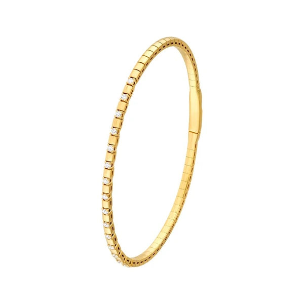 1/3tcw AlterN/Ating Diamond and Square Link Flex Bracelet