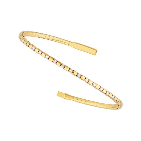 1/3tcw AlterN/Ating Diamond and Square Link Flex Bracelet