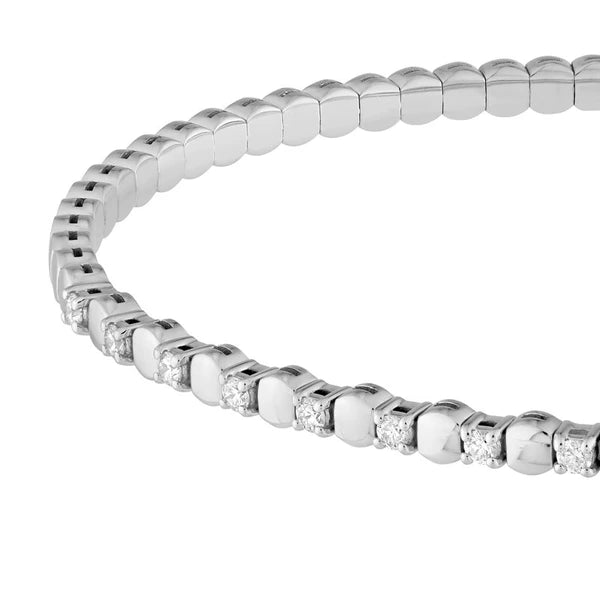 1/3tcw AlterN/Ating Diamond and Round Link Flex Bracelet