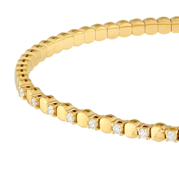 1/3tcw AlterN/Ating Diamond and Round Link Flex Bracelet