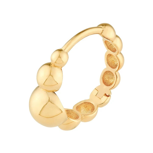 Beaded Round Hoop Earrings