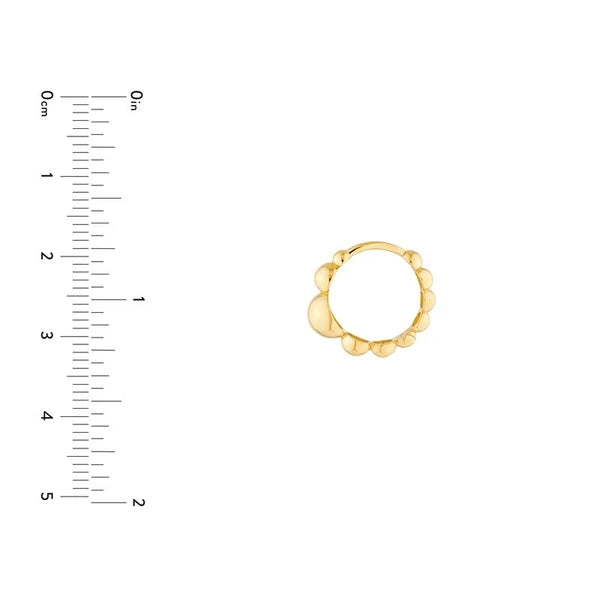 Beaded Round Hoop Earrings