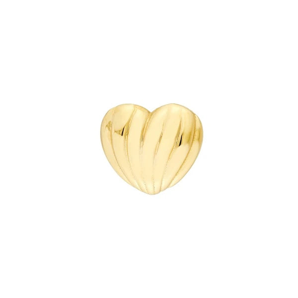 Fluted Heart Earrings