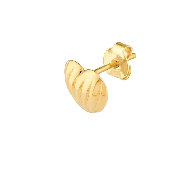 Fluted Heart Earrings
