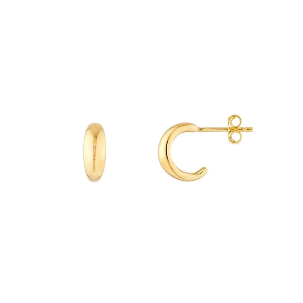 Polished Open Hoop Earrings