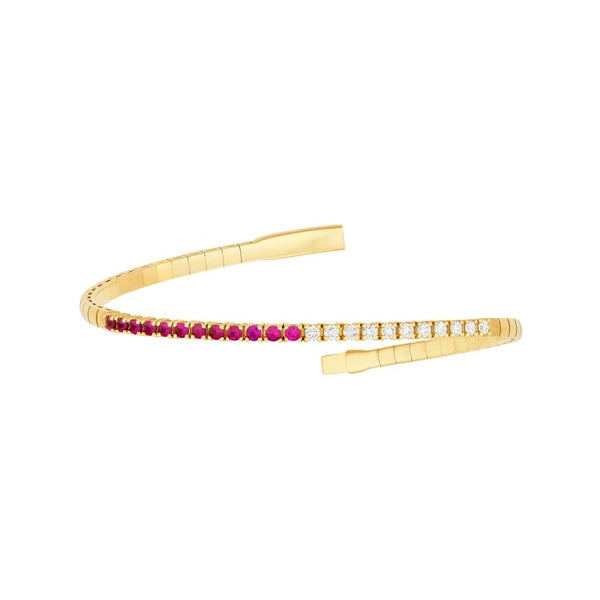 50/50 Ruby & Diamond Flex Tennis Bracelet