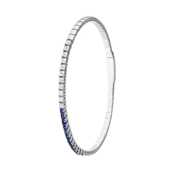 50/50 Sapphire & Diamond Flex Tennis Bracelet