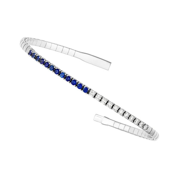 50/50 Sapphire & Diamond Flex Tennis Bracelet