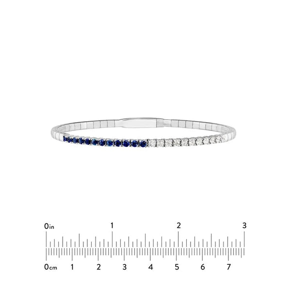 50/50 Sapphire & Diamond Flex Tennis Bracelet