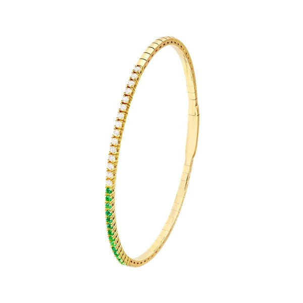 50/50 Emerald & Diamond Flex Tennis Bracelet