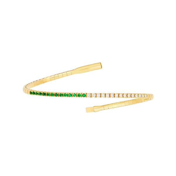 50/50 Emerald & Diamond Flex Tennis Bracelet