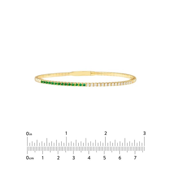 50/50 Emerald & Diamond Flex Tennis Bracelet
