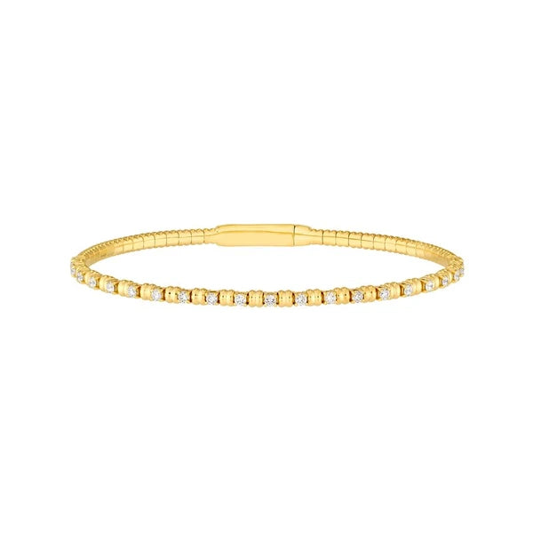 5/8tcw AlterN/Ating Diamond and Ribbed Flex Bracelet