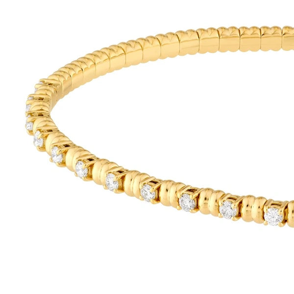 5/8tcw AlterN/Ating Diamond and Ribbed Flex Bracelet